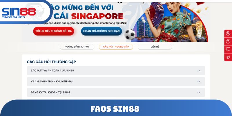 FAQs SIN88