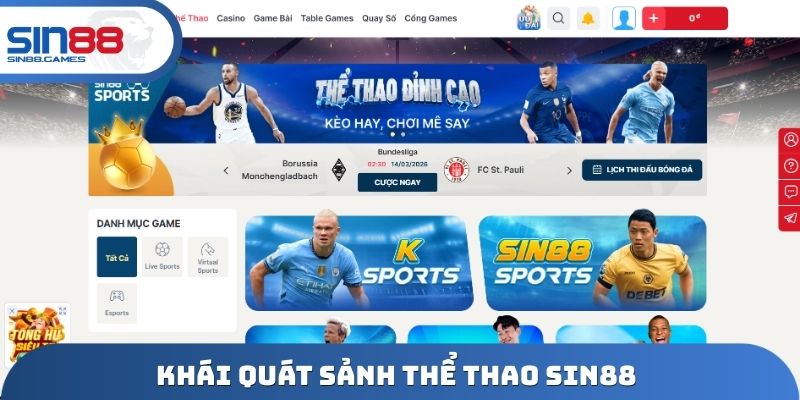 Khái quát sảnh thể thao Sin88