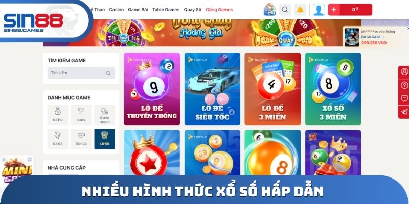 Nhiều hình thức xổ số hấp dẫn